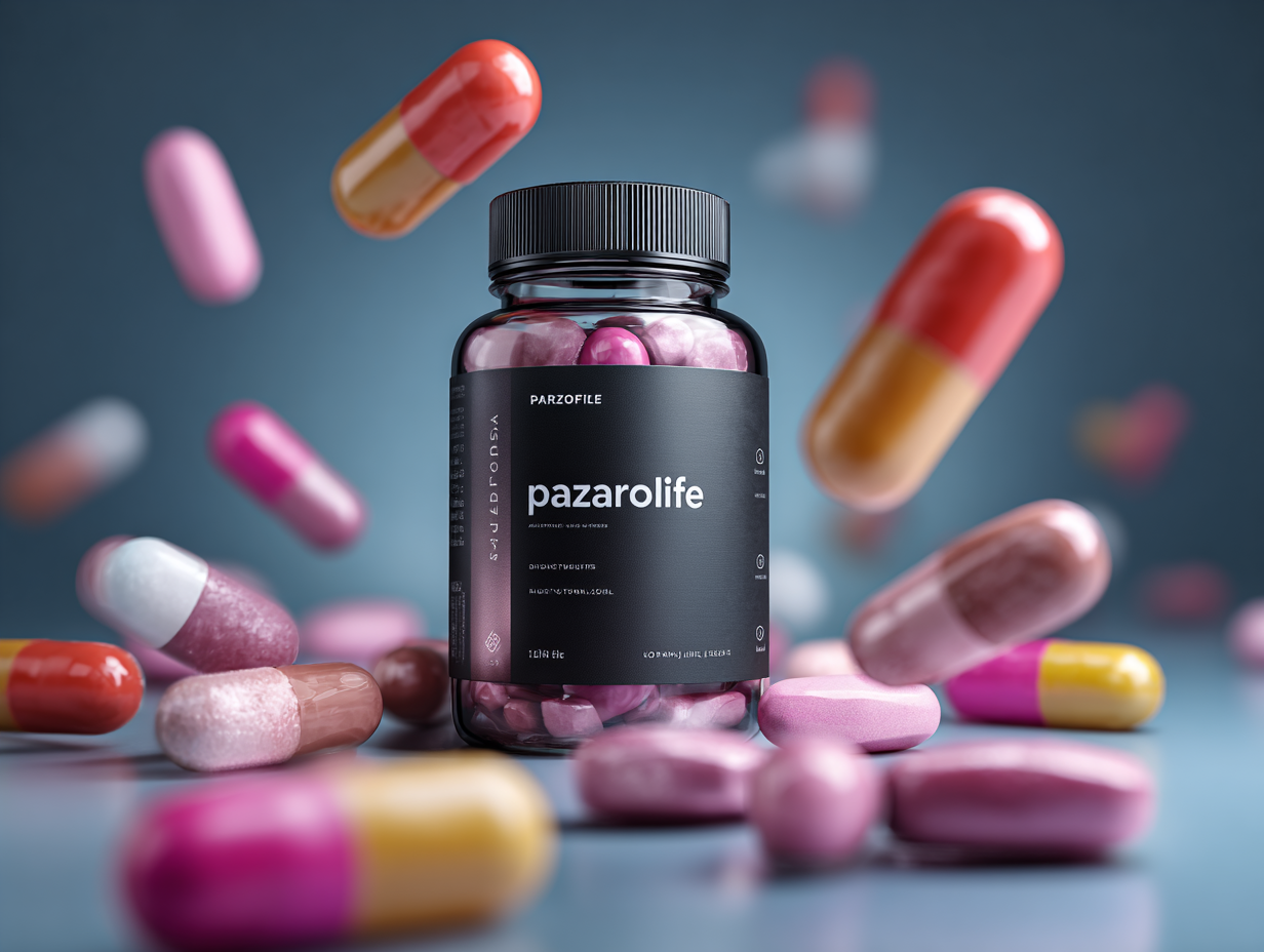 Pazarolife természetes tisztító kapszulák elegáns csomagolásban, 60 darab, lila-fehér színvilág, prémium egészségügyi termék